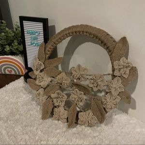 Burlap Twine Floral Wreath